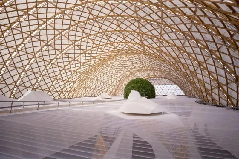 Pembinaan Keluli Dewan Pameran Struktur Grid