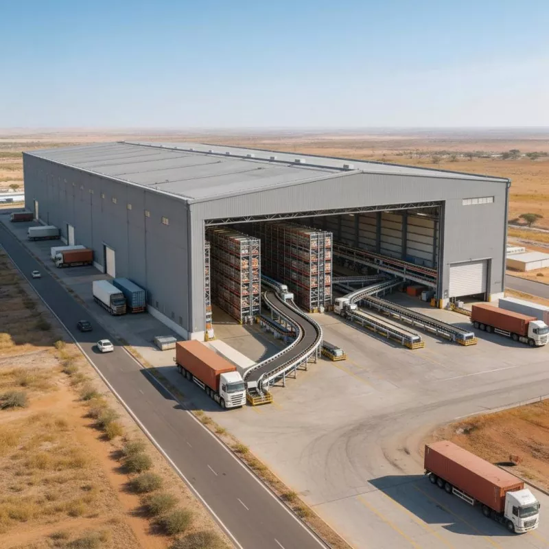 Prefab Modular Steel Frame Logistics Warehouse Construction