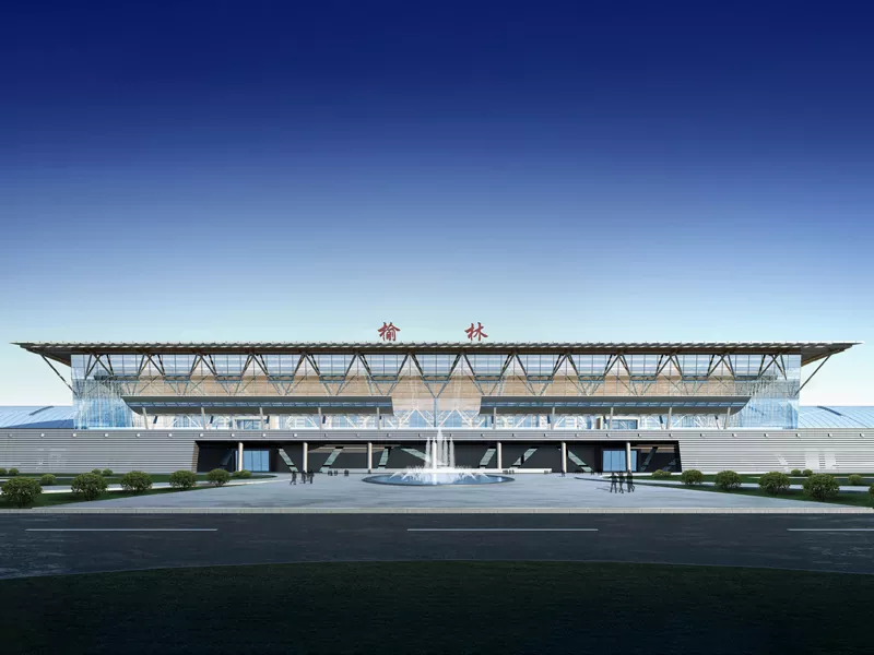 Terminal lapangan terbang keluli pasang siap