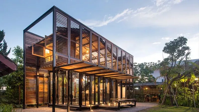 Bangunan Hotel Modular Struktur Keluli